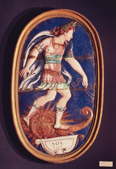 Plaque Depicting Apollo, 1559 by Pierre I Courteys